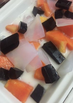 Foto resep Es pepaya santan cincau