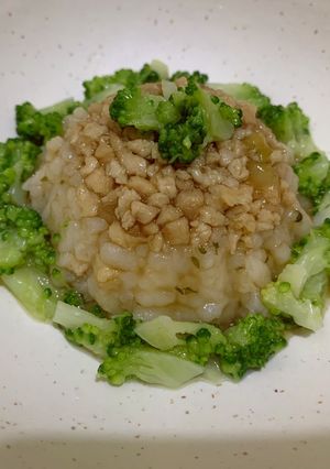 Foto resep MPASI 11 Bulan+ Nasi Tim Ayam dan Brokoli