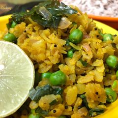 A picture of Brown Poha With Peas (Matar Poha) – Healthy Breakfast.