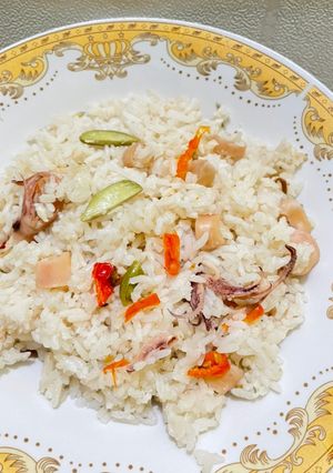Foto resep Nasi liwet cumi pete magic com