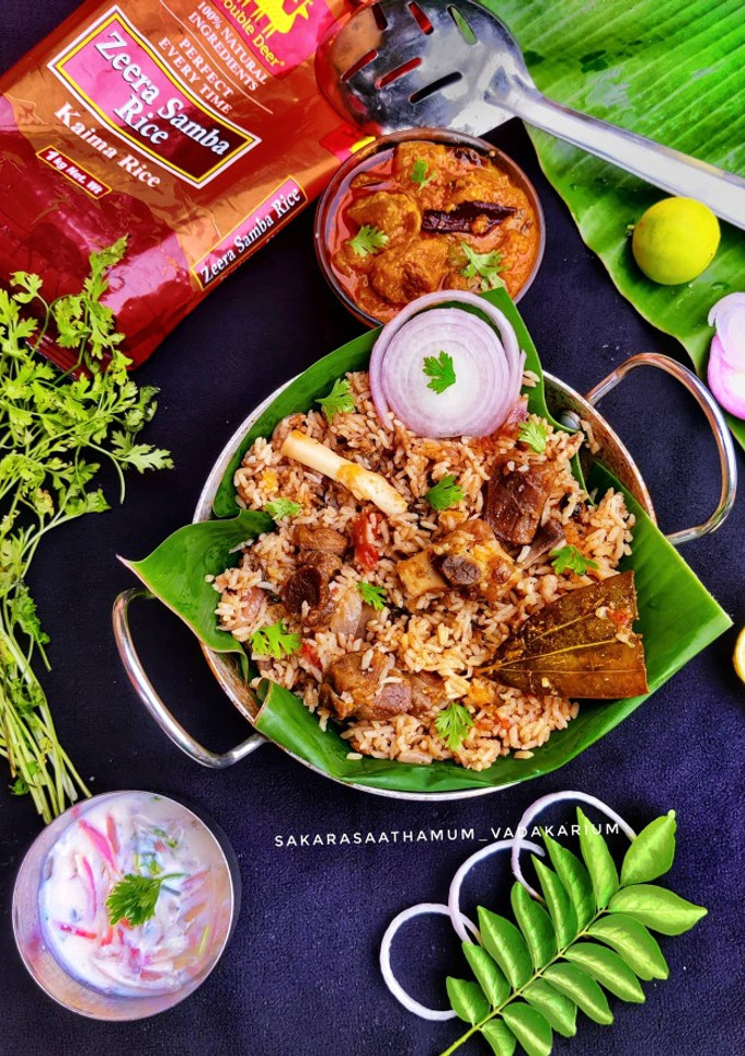 திண்டுக்கல் தலப்பாக்கட்டி ஸ்டைல் சீரக சம்பா மட்டன் தம் பிரியாணி செய்முறை முக்கிய புகைப்படம்