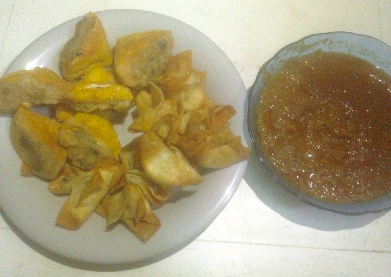 Batagor udang bumbu kacang