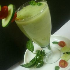 Spiced cucumber and raw mango cooler A picture of Spiced cucumber and raw mango cooler.
