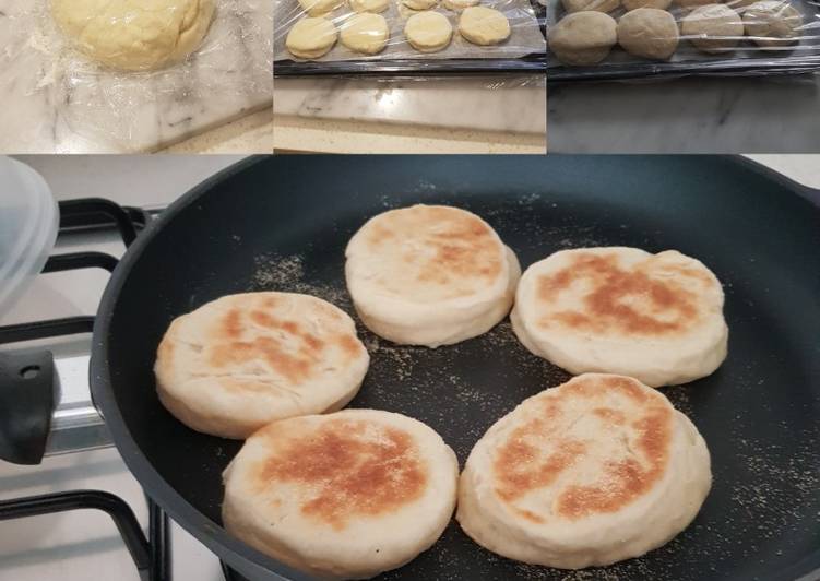 English muffins dg ragi alami (sourdough starter)