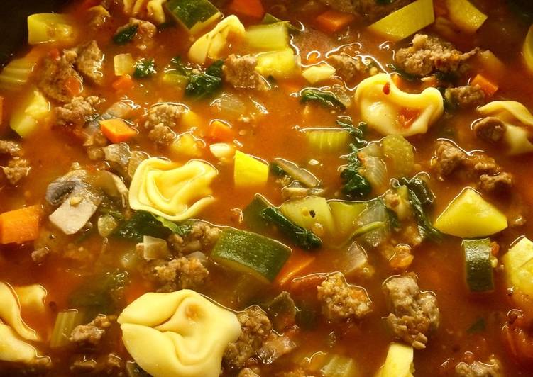 Steps to Make Speedy Sausage Tortellini Soup