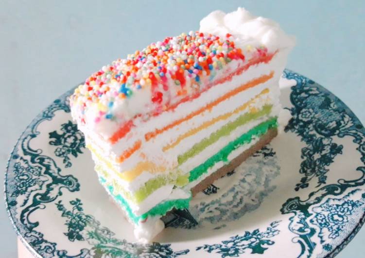 Rainbow cake low sugar