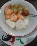 Cemplung Udang Tahu Sambal Mentah