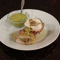 A picture of Cheese and Mushroom Stuffed Chicken Breasts.