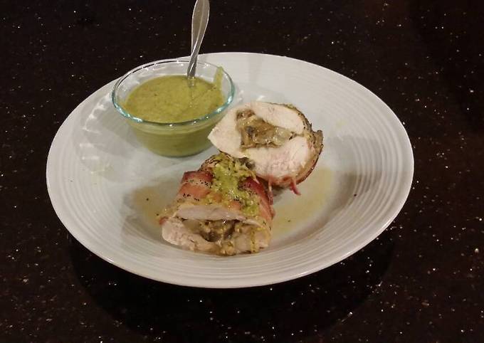 Simple Way to Prepare Quick Cheese and Mushroom Stuffed Chicken Breasts