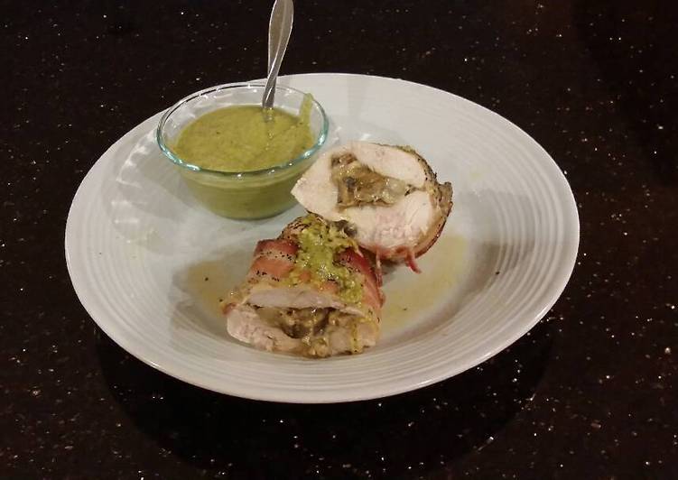 Steps to Prepare Award-winning Cheese and Mushroom Stuffed Chicken Breasts