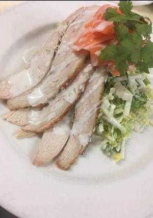 A picture of Cesar Salad with Cesar Dressing #saladcontest.