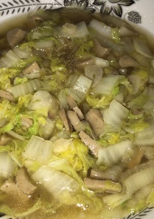 Foto resep Tumis sawi puti bakso
