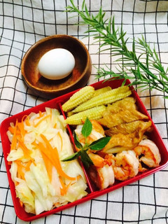 乾煎蝦仁便當 的食譜成品照片