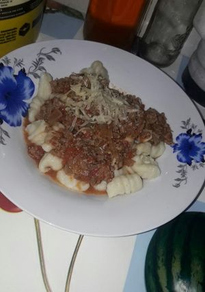 Una foto de •Ñoquis de papa !!!🍴😋