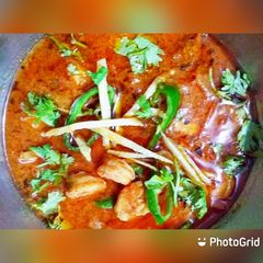 Prawns masala in karahi style A picture of Prawns masala in karahi style.