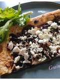 Tarte fine champignons oignons rouges