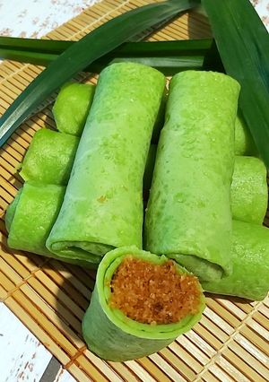 Une photo de Crêpes vertes au pandan