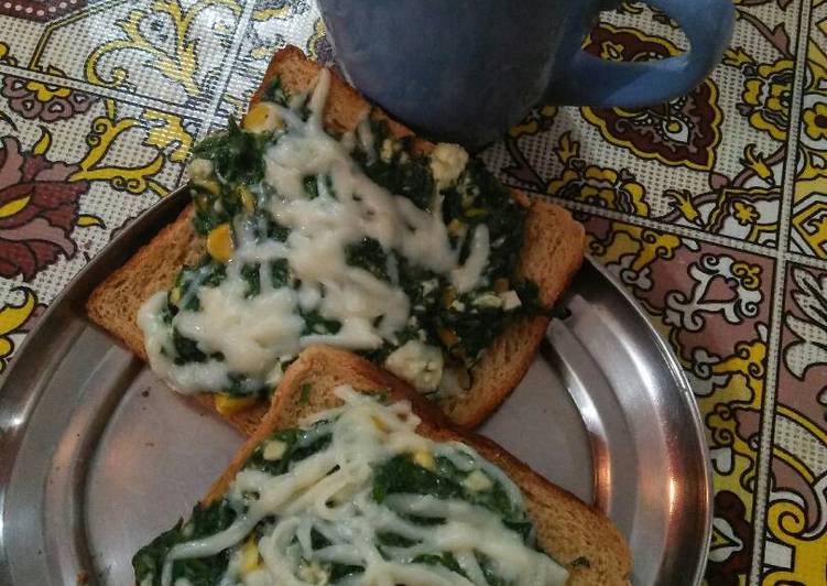 Simple Way to Prepare Perfect Spinach corn toast