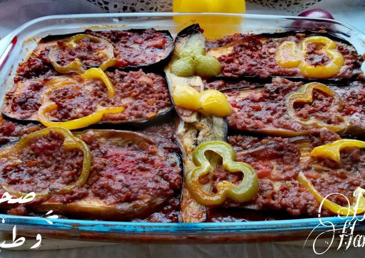 Eggplant with minced meat