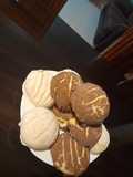 Conchas blancas y de chocolate