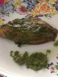 Filete de pescado al pesto