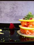 Tartare di salmone con mela verde e lime