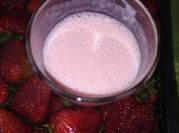 Una foto de milkshake saludable