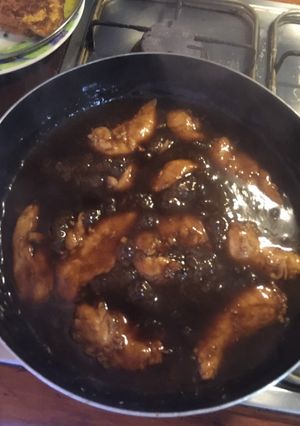 Una foto de Salsa teriyaki para preparar pollo