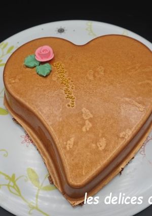 Une photo de Coeur framboises et chocolat