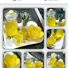 A picture of Juice cum raseela pineapple.