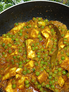 A picture of Green peas (matar paneer masala) restaurant style recipe 💚😋.