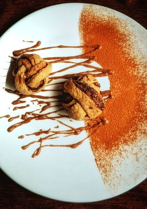 A picture of Whole Wheat Choco Cinnamon Rolls (no yeast no oven).