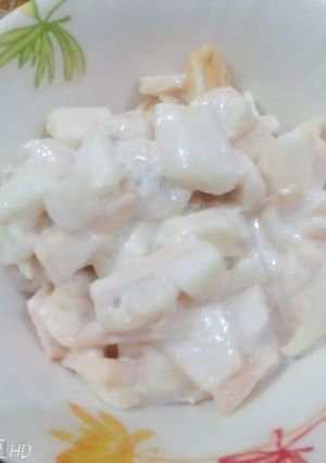A picture of Creamy fruit chaat.