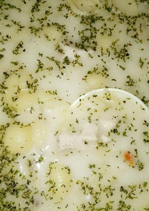 صورة لوصفة مكرونه باللبن والدجاج