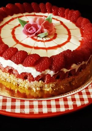 Une photo de Cheesecakes sans cuisson aux framboises