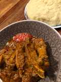Lamb / Beef in Palm creme sauce with FuFu