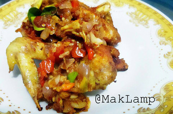 Cara Memasak Ayam goreng (bumbu kuning) sambal bawang Enak Dan Mudah