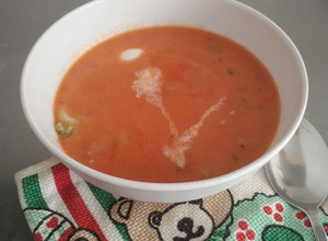 Una foto de Crema de tomates asados🍎🍎🍎