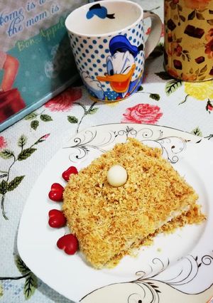 صورة لوصفة كنافه بالكريمه بدون فرن
