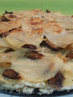 Una foto de Pastel de patatas y setas
