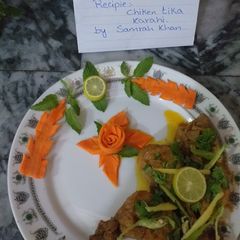 A picture of Chiken tikka karahi.
