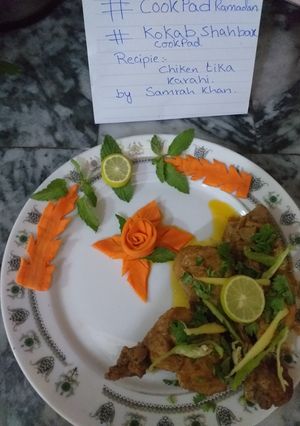 A picture of Chiken tikka karahi.