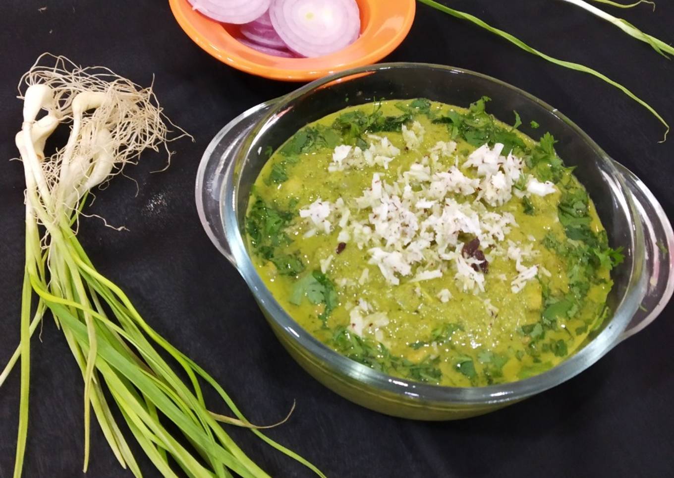 Lilva Tuvar in green garlic gravy