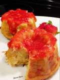Cupcake Batata y Coco, con sirop de fresas naturales
