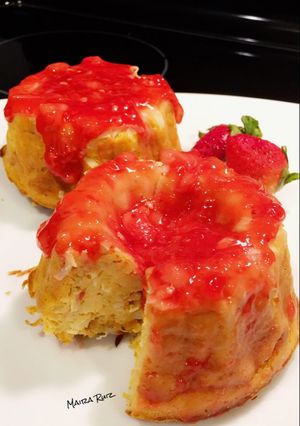 Una foto de Cupcake Batata y Coco, con sirop de fresas naturales