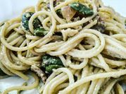 Una foto di carbonara pecorino