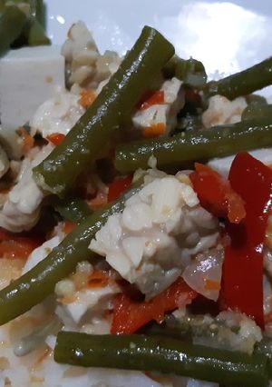 Foto resep Sayur lombok kacang panjang, tahu, tempe