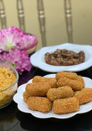 Crispy yam nuggets ainihin hoton girkin
