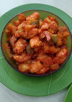 Foto resep Balado udang, kentang & jengkol