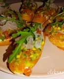 Брускети з горбушою, авокадо та дайконом🤤/Bruschetta with red fish, avocado and daikon
